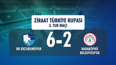 BB Erzurumspor 6 - 2 Karaköprü Belediyespor (Ziraat Türkiye Kupası 3. Tur Maçı)
