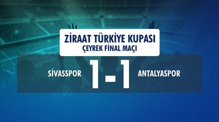 Sivasspor 1 - 1 Antalyaspor (Ziraat Türkiye Kupası Çeyrek Final Rövanş Maçı)