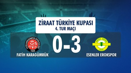 Fatih Karagümrük 0 - 3 Esenler Erokspor (Ziraat Türkiye Kupası 4. Tur Maçı)