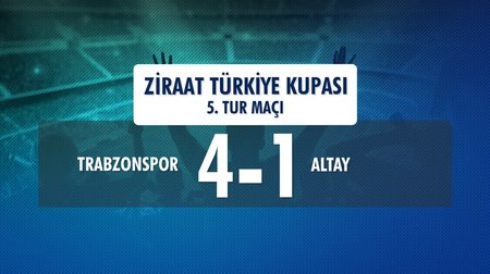 Trabzonspor 4 - 1 Altay (Ziraat Türkiye Kupası 5. Tur Rövanş Maçı)