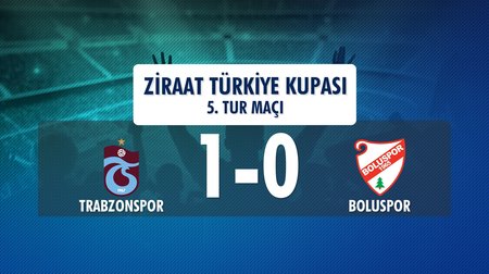 Trabzonspor 1 - 0 Boluspor (Ziraat Türkiye Kupası 5. Tur Maçı)