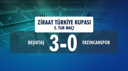 Beşiktaş 3 - 0 Erzincanspor (Ziraat Türkiye Kupası 5. Tur İlk Maçı)