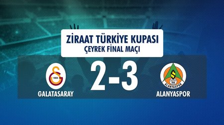 Galatasaray 2-3 Alanyaspor (Ziraat Türkiye Kupası Çeyrek Final Maçı)