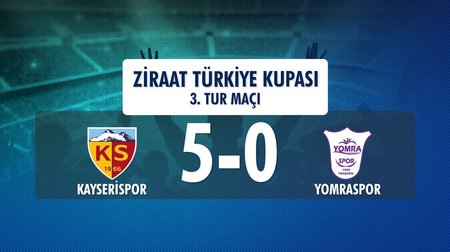 Kayserispor 5 - 0 Yomraspor (Ziraat Türkiye Kupası 3. Tur Maçı)