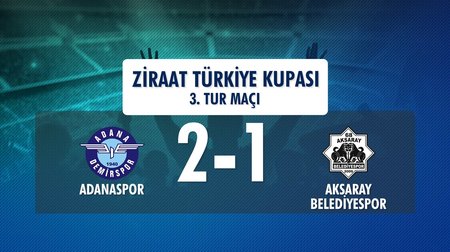 Adanaspor 2 - 1 68 Aksaray Belediyespor (Ziraat Türkiye Kupası 3. Tur Maçı)