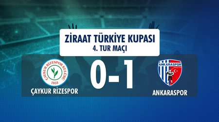 Rizespor 0 - 1 Ankaraspor (Ziraat Türkiye Kupası 4. Tur Maçı) 