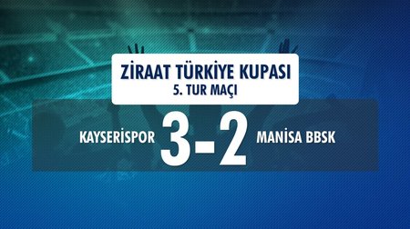 Kayserispor 3-2 Manisa BBSK (Ziraat Türkiye Kupası 5. Tur İlk Maçı)