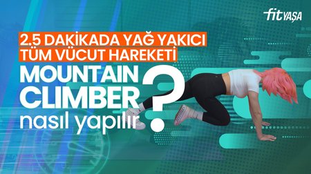 2.5 dakikada yağ yakıcı tüm vücut hareketi | Mountain Climber