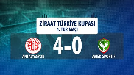 Antalyaspor 4 - 0 Amed Sportif (Ziraat Türkiye Kupası 4. Tur Maçı)