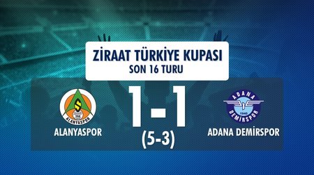 Alanyaspor 1 (5) - (3) 1 Adana Demirspor (Ziraat Türkiye Kupası Son 16 Turu )