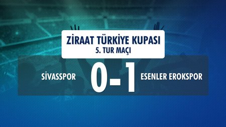 Sivasspor 0 - 1 Esenler Erokspor (Ziraat Türkiye Kupası 5. Tur Rövanş Maçı)