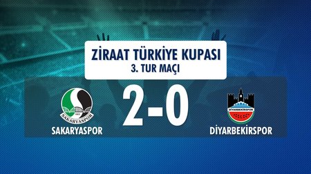 Sakaryaspor 2 - 0 Diyarbekirspor (Ziraat Türkiye Kupası 3. Tur Maçı)