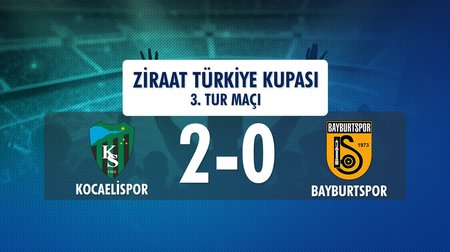 Kocaelispor 2 - 0 Bayburtspor (Ziraat Türkiye Kupası 3. Tur Maçı)