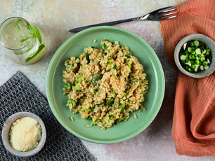 Taze Sarımsak ve Soğanlı Risotto