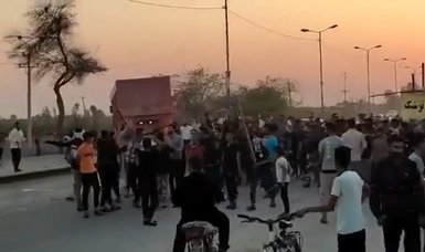 Video shows Iranian police opening fire during water protest