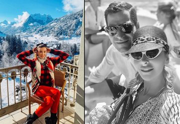 Özge Ulusoy ve Faruk Çolakoğlu İsviçrede tatil yapıyor