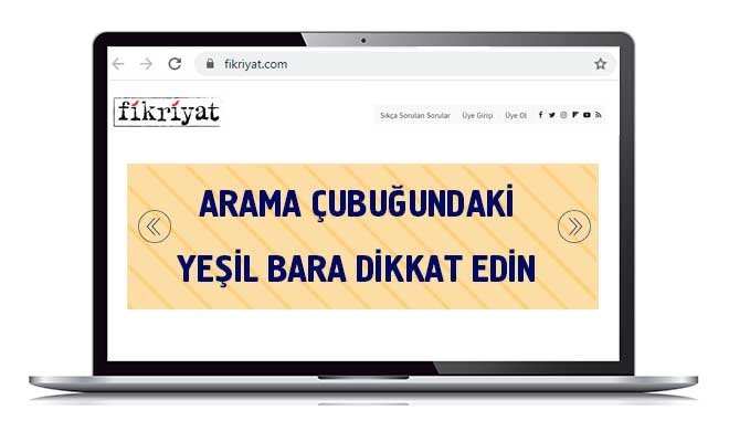ARAMA ÇUBUĞUNDAKİ YEŞİL BARA DİKKAT EDİN