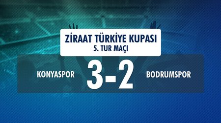 Konyaspor 3 - 2 Bodrumspor (Ziraat Türkiye Kupası 5. Tur Maçı)