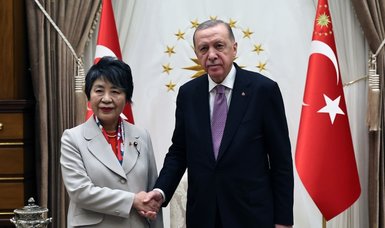 Turkish president receives Japanese foreign minister in Ankara