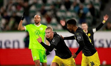 Haaland scores against Wolfsburg on return from injury to send Dortmund into top spot