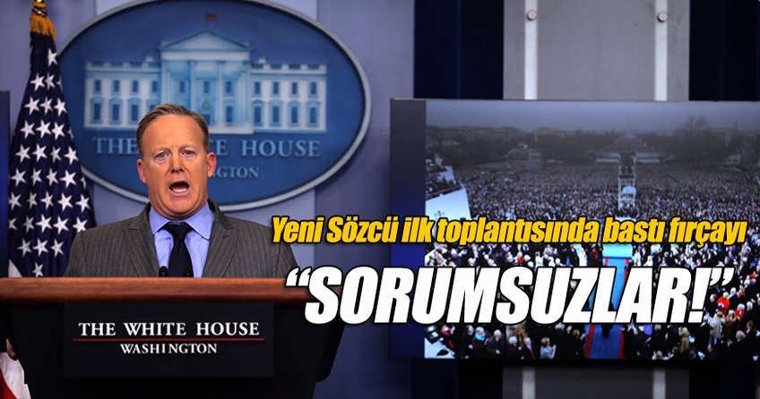 Beyaz Saray Sözcüsü Sean Spice ilk toplantısında sert çıktı