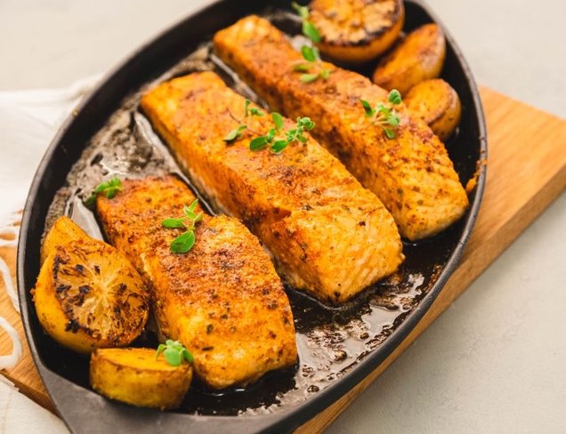 Fırında Somon ve Patates