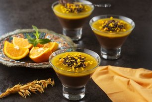 Portakal Soslu Çikolatalı Mus
