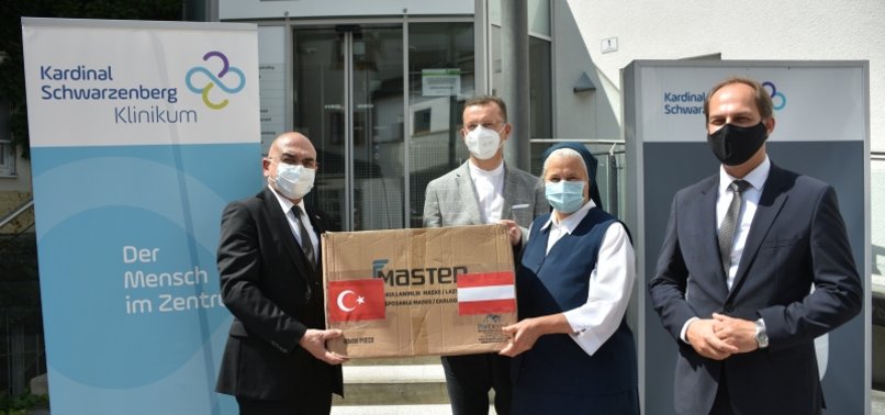 TURKEY DONATES THOUSANDS OF FACE MASKS TO AUSTRIA AMID PANDEMIC