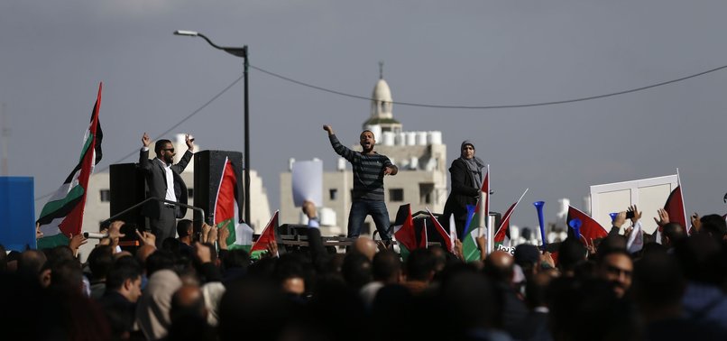 THOUSANDS OF PALESTINIANS PROTEST SOCIAL SECURITY LAW