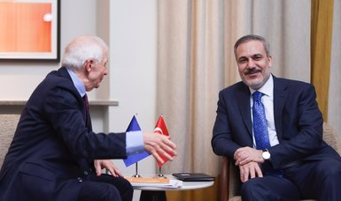 Turkish foreign minister, EU foreign policy chief discuss ties, Gaza in Germany