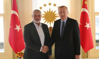 Turkish President Erdoğan receives Hamas chief in Istanbul
