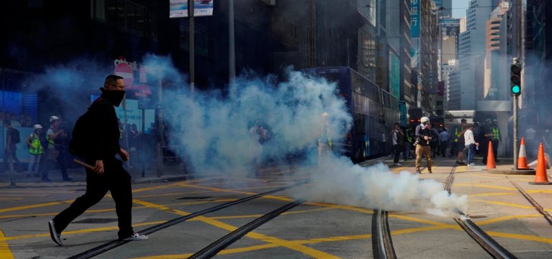 HONG KONG STRIKE DEVOLVES INTO VIOLENCE AFTER PROTESTER IS SHOT