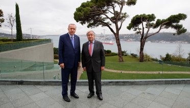 Erdoğan,BM Genel Sekreteri Guterres ile Görüştü