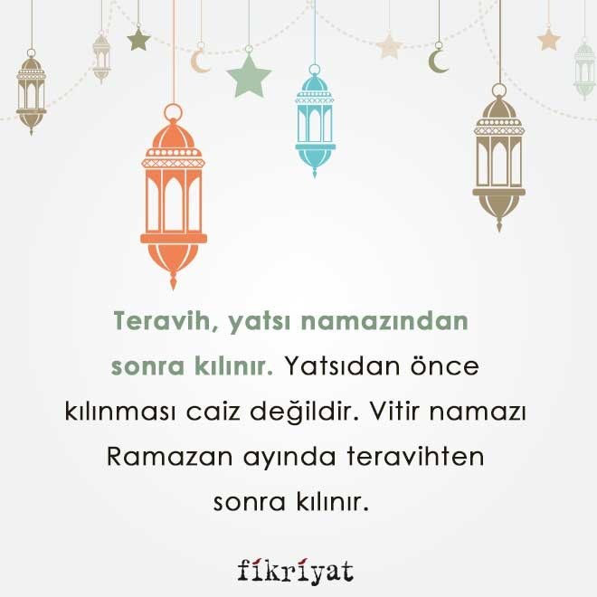 Teravih namazı ne zaman kılınır?