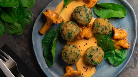 Mantar Kremalı Ispanaklı Köfte