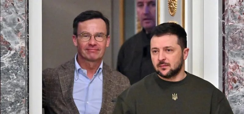Ukrainian President Zelensky visits Sweden with wife