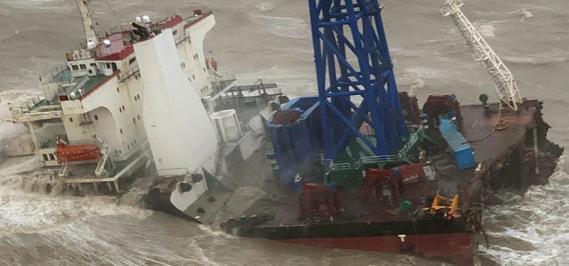 SHIP BREAKS INTO TWO DURING SOUTH CHINA SEA TYPHOON, DOZENS MISSING
