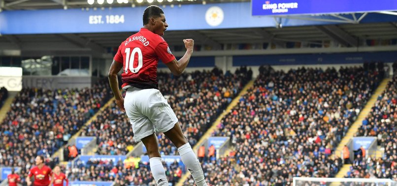 MANCHESTER UNITED BEAT LEICESTER ON RASHFORDS DAY