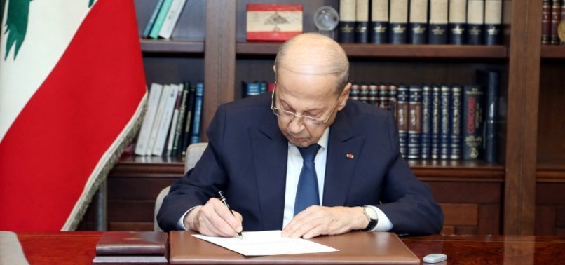 OUTGOING LEADER MICHEL AOUN SAYS LEBANON AT RISK OF CONSTITUTIONAL CHAOS