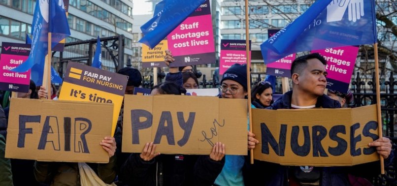 THOUSANDS OF NURSES TO GO ON STRIKE IN BRITAIN FOR 2ND TIME IN WEEK