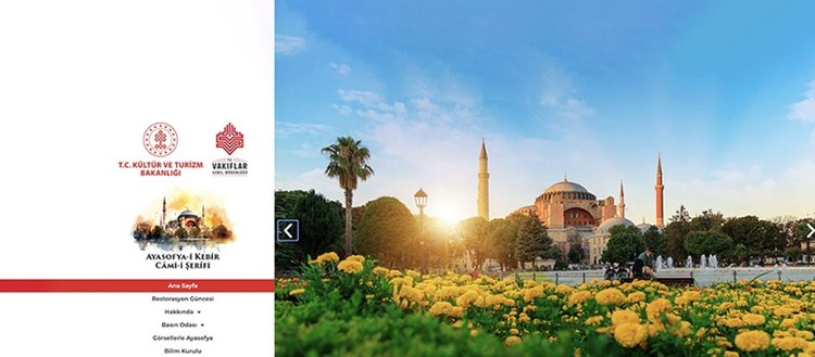Ayasofya-i Kebir Camii’nin internet sayfası erişime açıldı