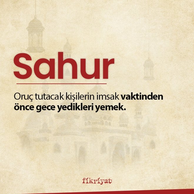 SAHUR NE DEMEK?
