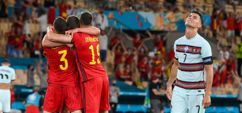 Belgium dump out holders Portugal 1-0, De Bruyne injured