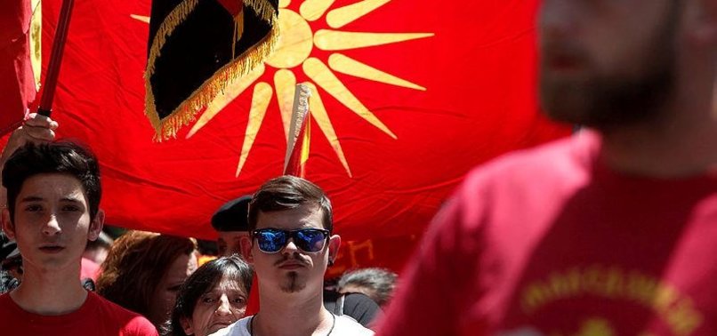 HUNDREDS PROTEST GREECE-MACEDONIA NAME DEAL IN SKOPJE