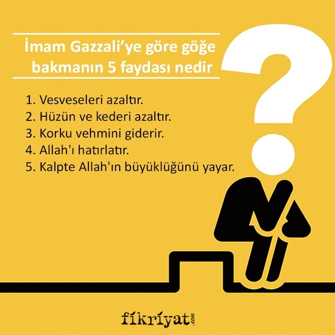 İmam Gazzali’ye göre göğe bakmanın 5 faydası nedir?