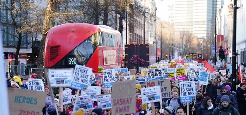 HUNDREDS OF THOUSANDS OF UK WORKERS ON STRIKE IN MAJOR DAY OF ACTION