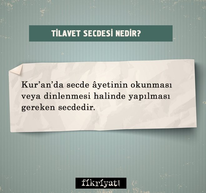 TİLAVET SECDESİ NEDİR?