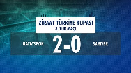 Hatayspor 2 - 0 Sarıyer (Ziraat Türkiye Kupası 3. Tur Maçı)