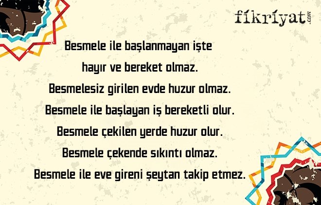 besmele anlami ve okunusu besmelenin