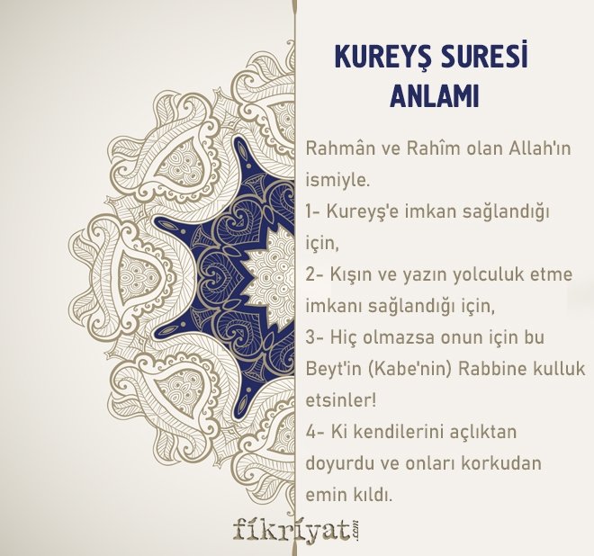 KUREYŞ SURESİ ANLAMI